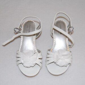 Sonoma Girls Flower Shoes, Toddler Size 12, White